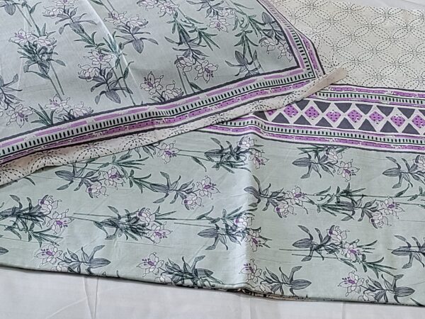 Jaipuri Printed King Size Bedsheet with 2 Zipped Pillow Cover - Image 16