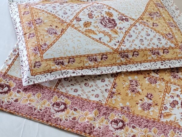 Jaipuri Printed King Size Bedsheet with 2 Zipped Pillow Cover - Image 12