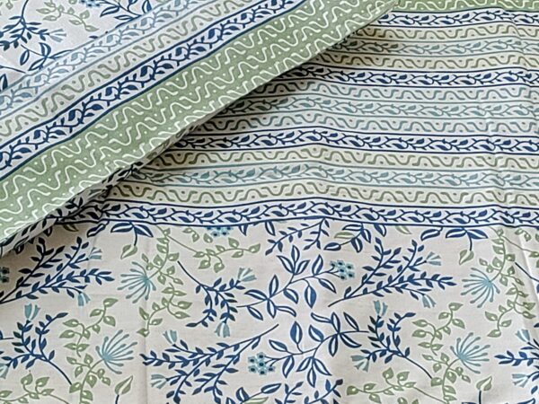 Jaipuri Printed King Size Bedsheet with 2 Zipped Pillow Cover - Image 4