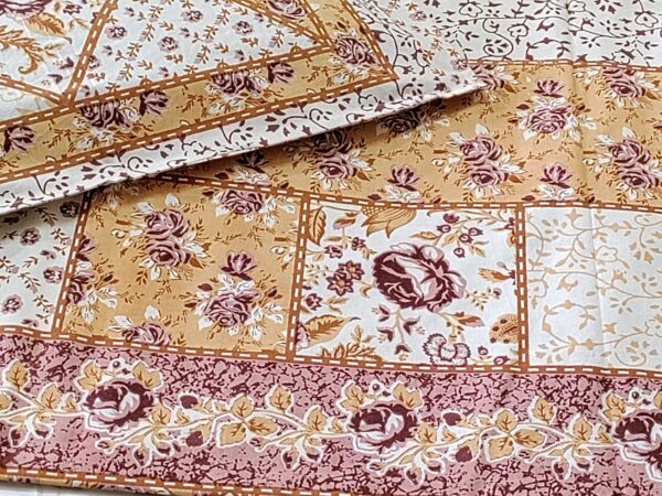 Jaipuri Printed King Size Bedsheet with 2 Zipped Pillow Cover
