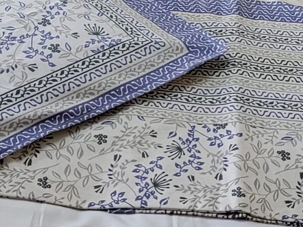 Jaipuri Printed King Size Bedsheet with 2 Zipped Pillow Cover - Image 19