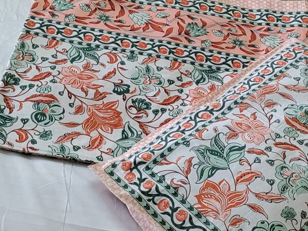 Jaipuri Printed King Size Bedsheet with 2 Zipped Pillow Cover - Image 21