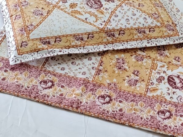 Jaipuri Printed King Size Bedsheet with 2 Zipped Pillow Cover - Image 24