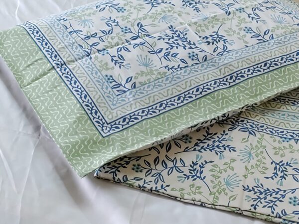 Jaipuri Printed King Size Bedsheet with 2 Zipped Pillow Cover - Image 27