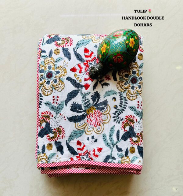TULIP HANDLOOK DOUBLE BED DOHARS PREMIUM COLLECTION - Image 13