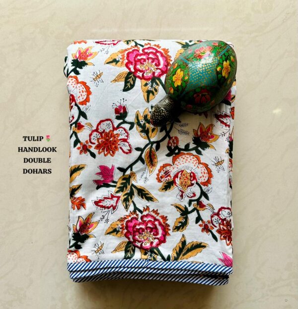 TULIP HANDLOOK DOUBLE BED DOHARS PREMIUM COLLECTION - Image 22