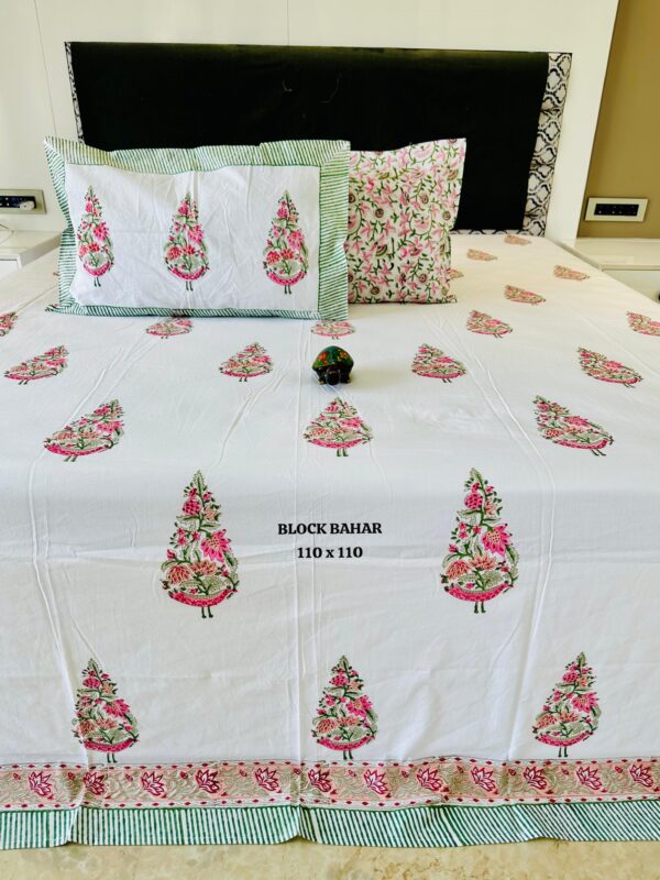 BLOCK BAHAR HANDBLOCK PERCALE BEDSHEET - Image 11