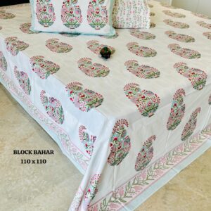 BLOCK BAHAR HANDBLOCK PERCALE BEDSHEET