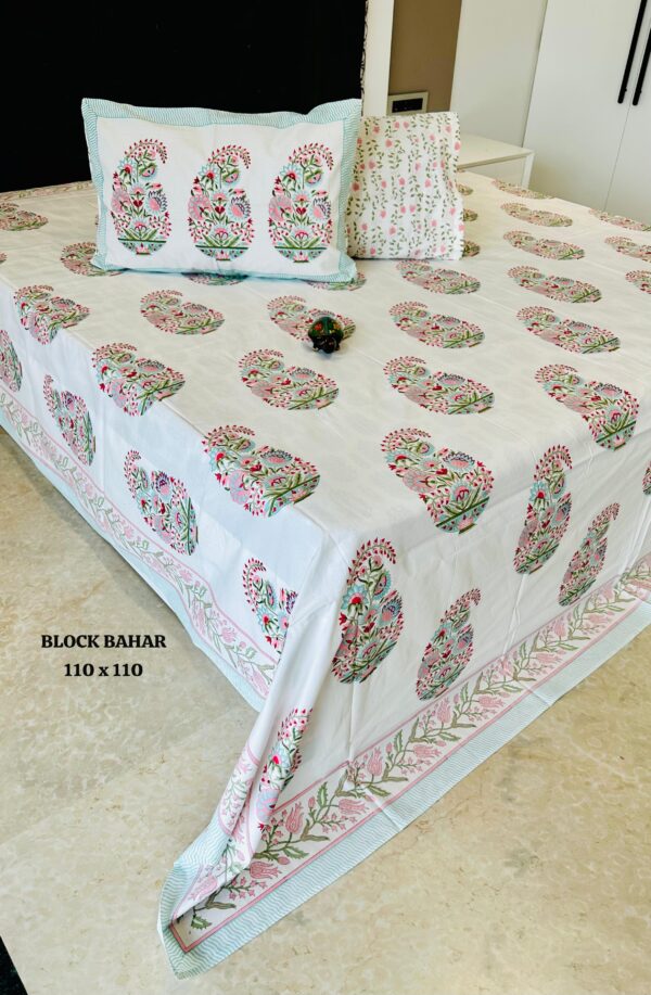 BLOCK BAHAR HANDBLOCK PERCALE BEDSHEET