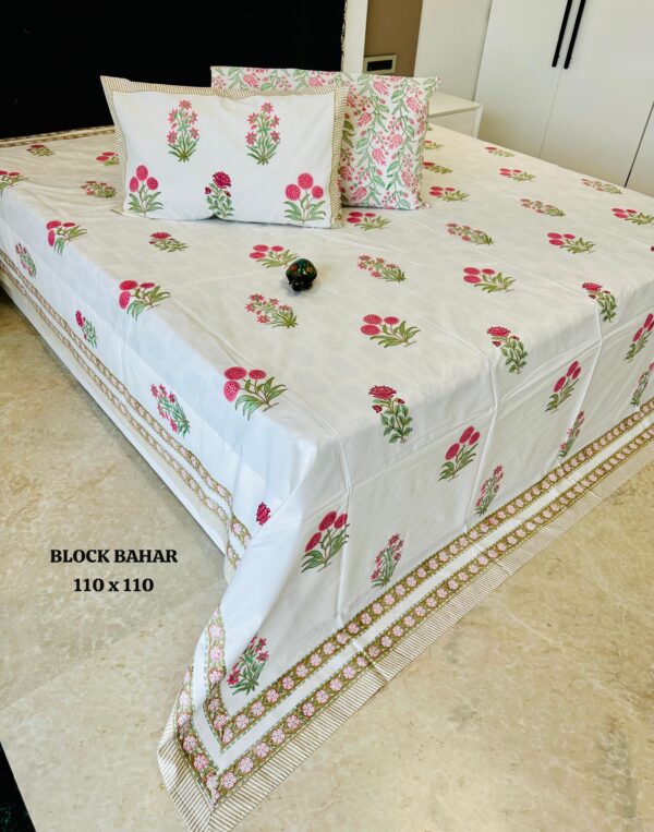 BLOCK BAHAR HANDBLOCK PERCALE BEDSHEET - Image 13