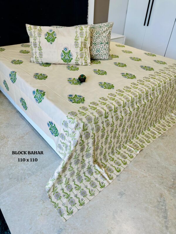BLOCK BAHAR HANDBLOCK PERCALE BEDSHEET - Image 4