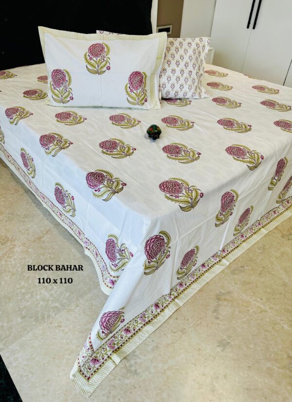 BLOCK BAHAR HANDBLOCK PERCALE BEDSHEET - Image 10