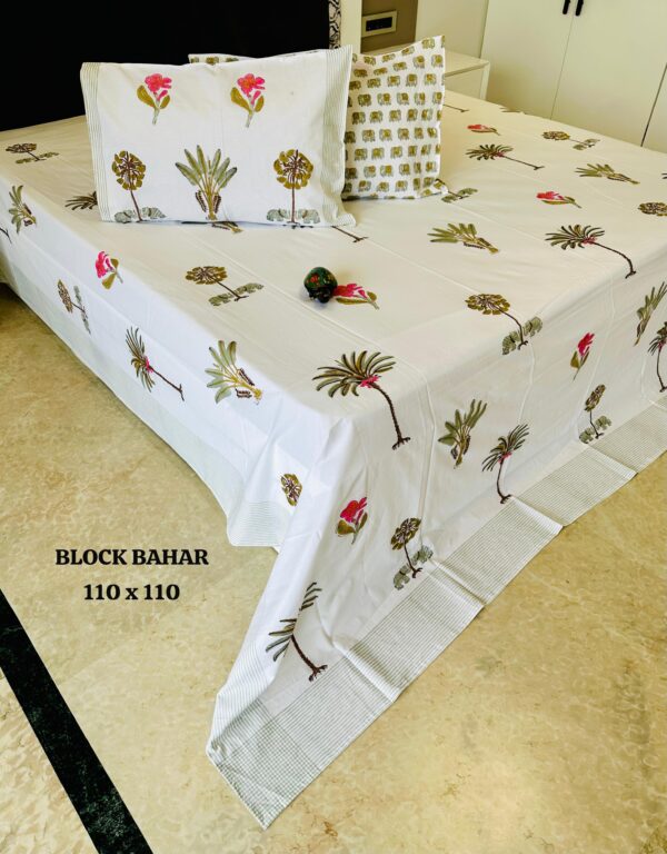 BLOCK BAHAR HANDBLOCK PERCALE BEDSHEET - Image 12