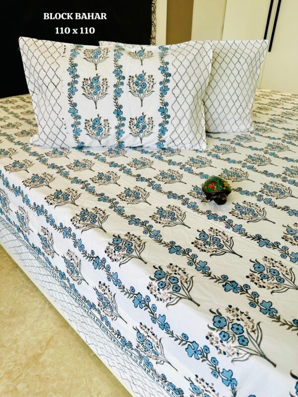 BLOCK BAHAR HANDBLOCK PERCALE BEDSHEET - Image 16