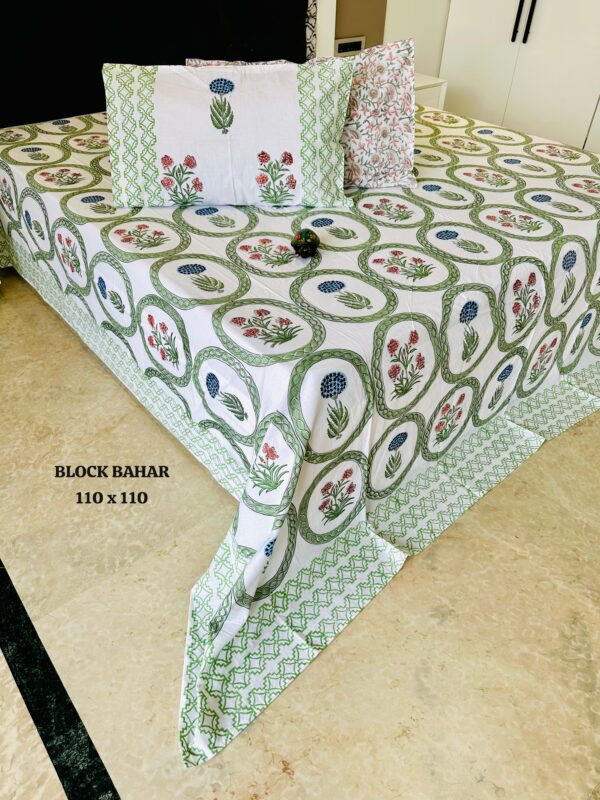 BLOCK BAHAR HANDBLOCK PERCALE BEDSHEET - Image 15