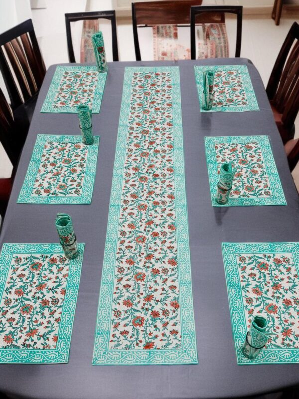 Hand Block Print Runner Mat Set - Image 18