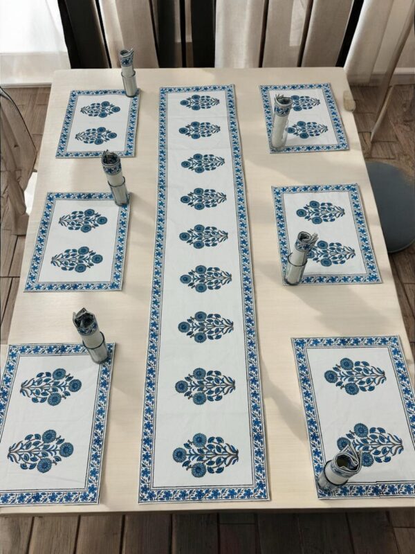 Hand Block Print Runner Mat Set - Image 20