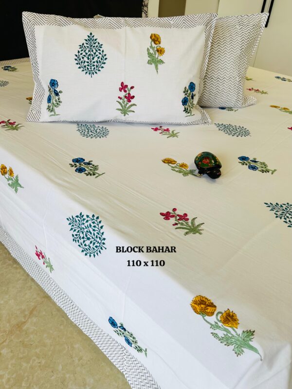 BLOCK BAHAR HANDBLOCK PERCALE BEDSHEET - Image 18