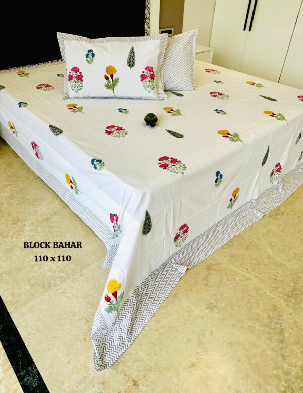 BLOCK BAHAR HANDBLOCK PERCALE BEDSHEET - Image 19