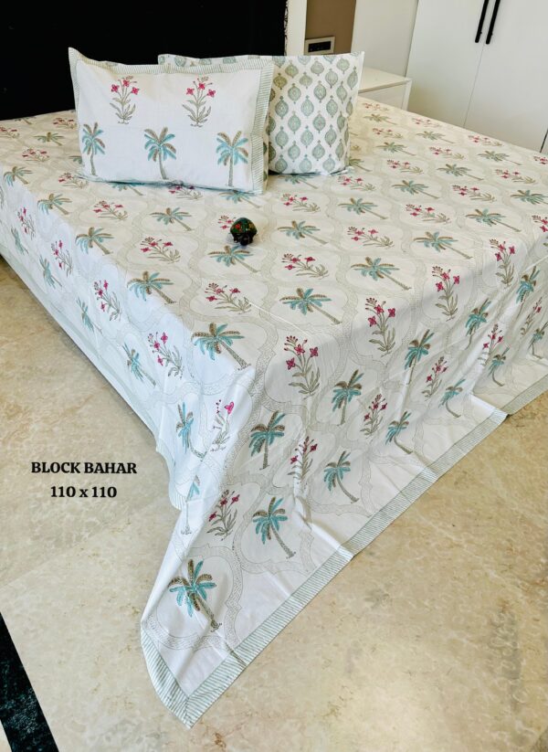 BLOCK BAHAR HANDBLOCK PERCALE BEDSHEET - Image 20