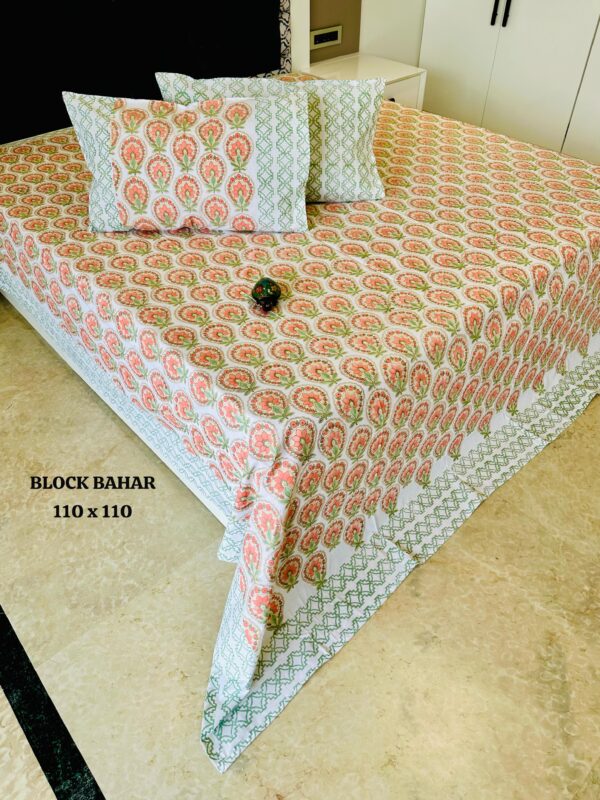 BLOCK BAHAR HANDBLOCK PERCALE BEDSHEET - Image 21