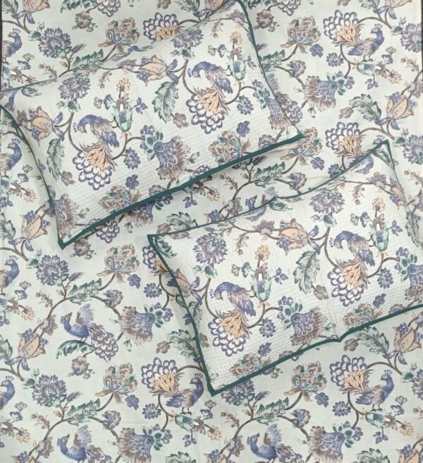 ANOKHI BEDSHEET WITH 2 QUILTED PILLOW COVERS - Image 11